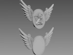 Medallion Angel 3D Model