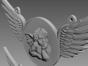Medallion Angel 3D Model