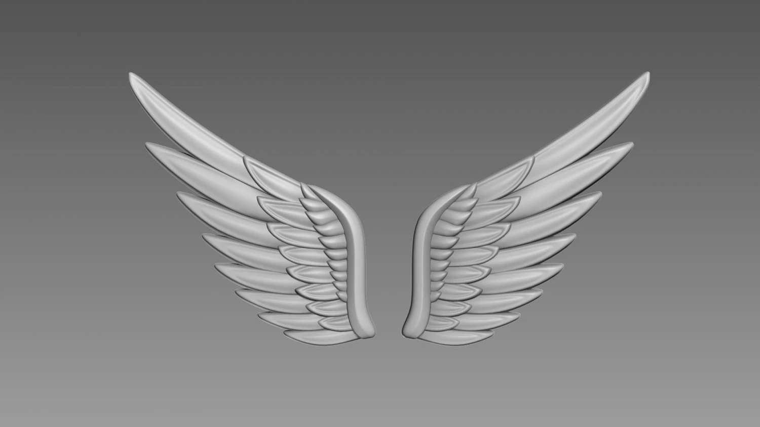 Wings relief 3D Model .c4d .max .obj .3ds .fbx .stl .blend 