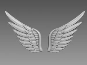 Крылья рельефные 3D Модель