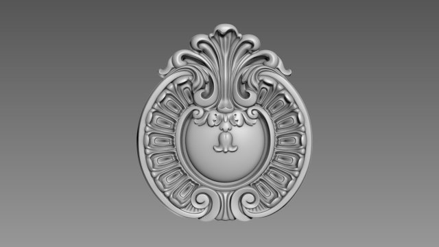 Rosette Decor 3D Модель .c4d .max .obj .3ds .fbx .stl .blend 