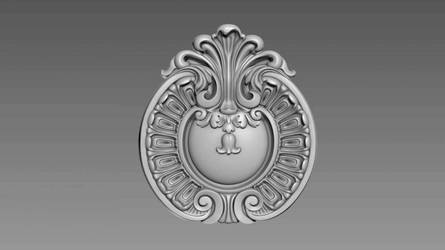 Rosette Decor 3D Model .c4d .max .obj .3ds .fbx .stl .blend 