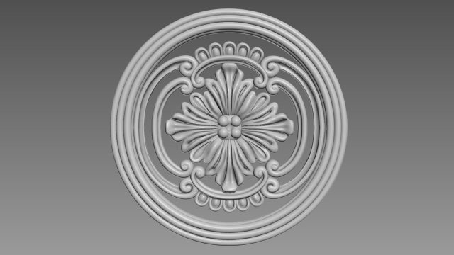 Round Decor for Furniture 3D Model .c4d .max .obj .3ds .fbx .stl .blend 