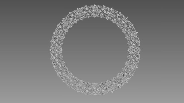 Round Rosette Model 3D .c4d .max .obj .3ds .fbx .stl .blend 