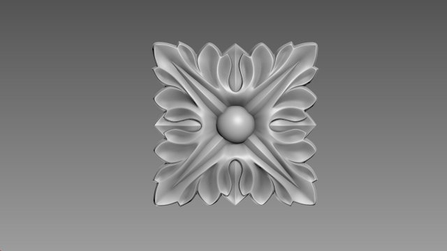 Decor square 01 3D Model .c4d .max .obj .3ds .fbx .stl .blend 