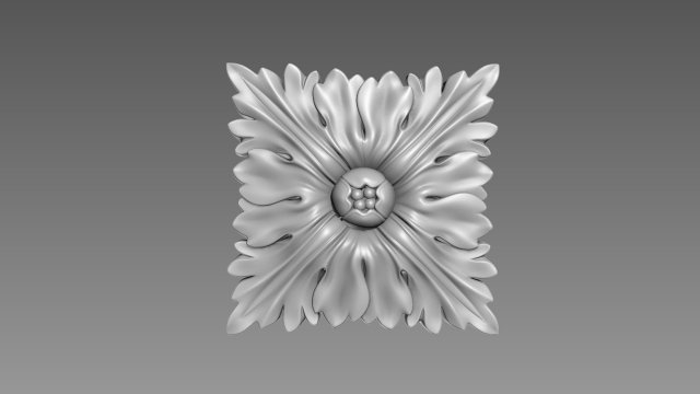 Decor square 02 3D Model .c4d .max .obj .3ds .fbx .stl .blend 