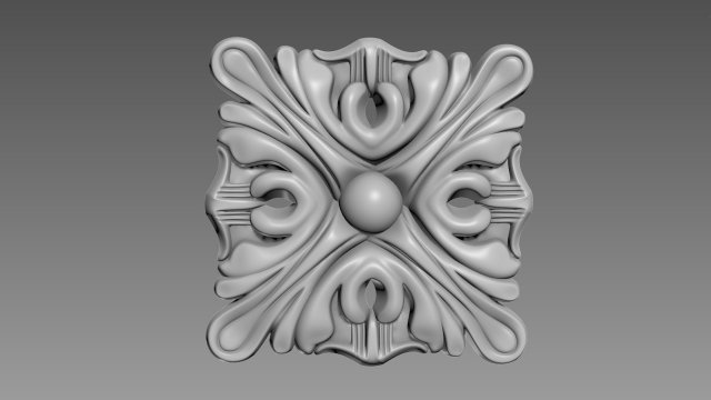 Decor square 03 3D Model .c4d .max .obj .3ds .fbx .stl .blend