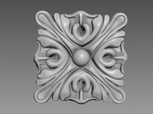 Decoro quadrato 03 Modello 3D