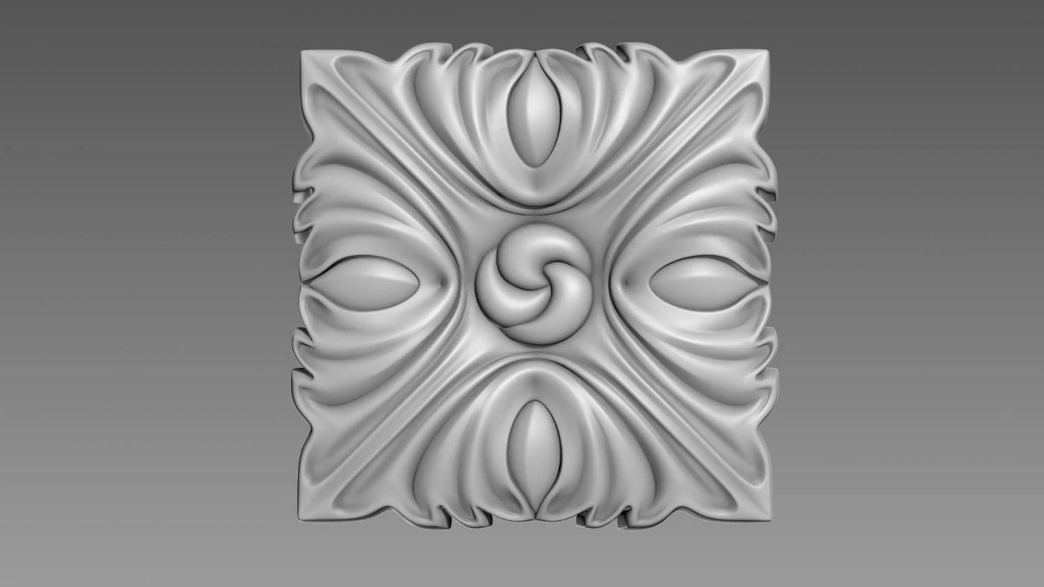 Decor square 04 3D Model .c4d .max .obj .3ds .fbx .stl .blend 