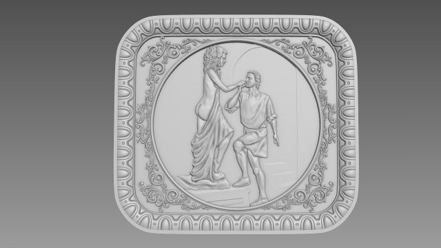Galatea Bas-Relief Modèle 3D .c4d .max .obj .3ds .fbx .stl .blend