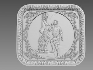 Galatea Bas-Relief 3D Model