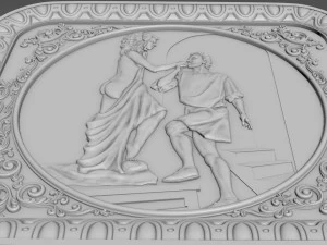 Galatea Bas-Relief 3D Model