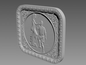 Galatea Bas-Relief Modèle 3D