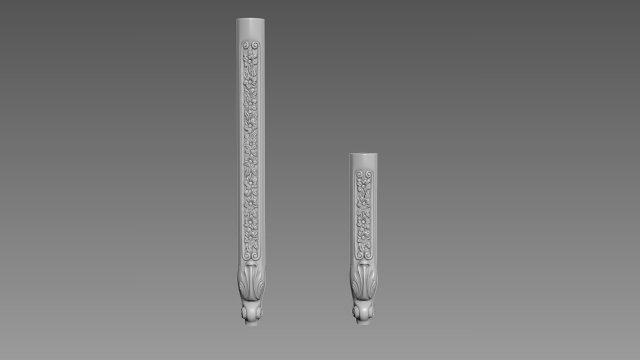 Furniture leg 3D Model .c4d .max .obj .3ds .fbx .stl .blend 