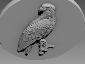 Eagle Bas-relief 3D Модель