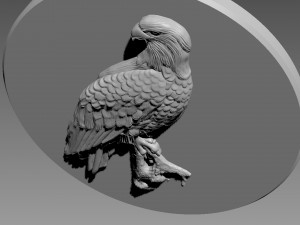 Eagle Bas-relief 3D Модель
