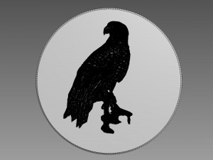 Eagle Bas-relief 3D Модель