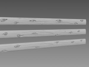Wooden log 3Dモデル