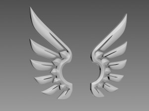 Wings stylized logo 3D-Modell