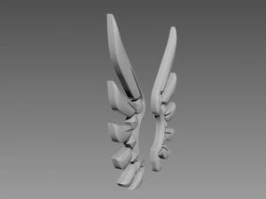 Wings stylized logo 3D Model