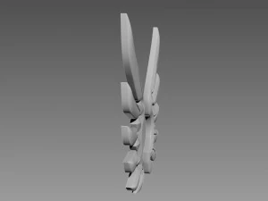 Wings stylized logo 3D Model