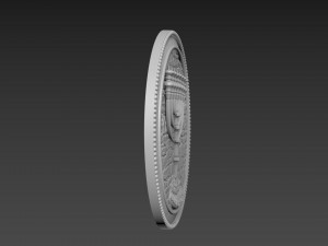 Menorah Bas-Relief 3D-Modell