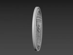 Menorah Bas-Relief 3D Model
