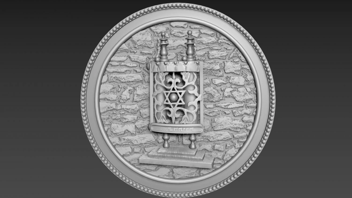 Torah Bas-Relief 3D Model .c4d .max .obj .3ds .fbx .stl .blend 