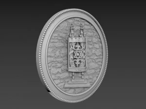 Torah Bas-Relief 3D Model