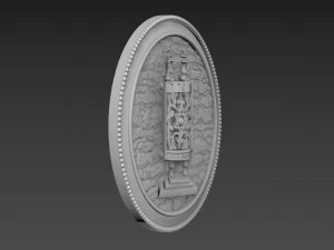 Torah Bas-Relief 3D Model