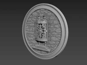 Torah Bas-Relief Model 3D
