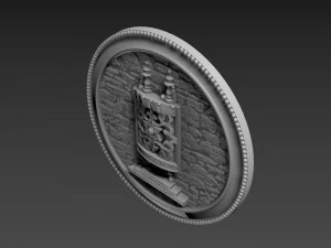 Torah Bas-Relief 3D Model