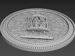 Torah Bas-Relief 3D Model