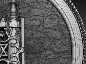 Torah Bas-Relief 3D Model