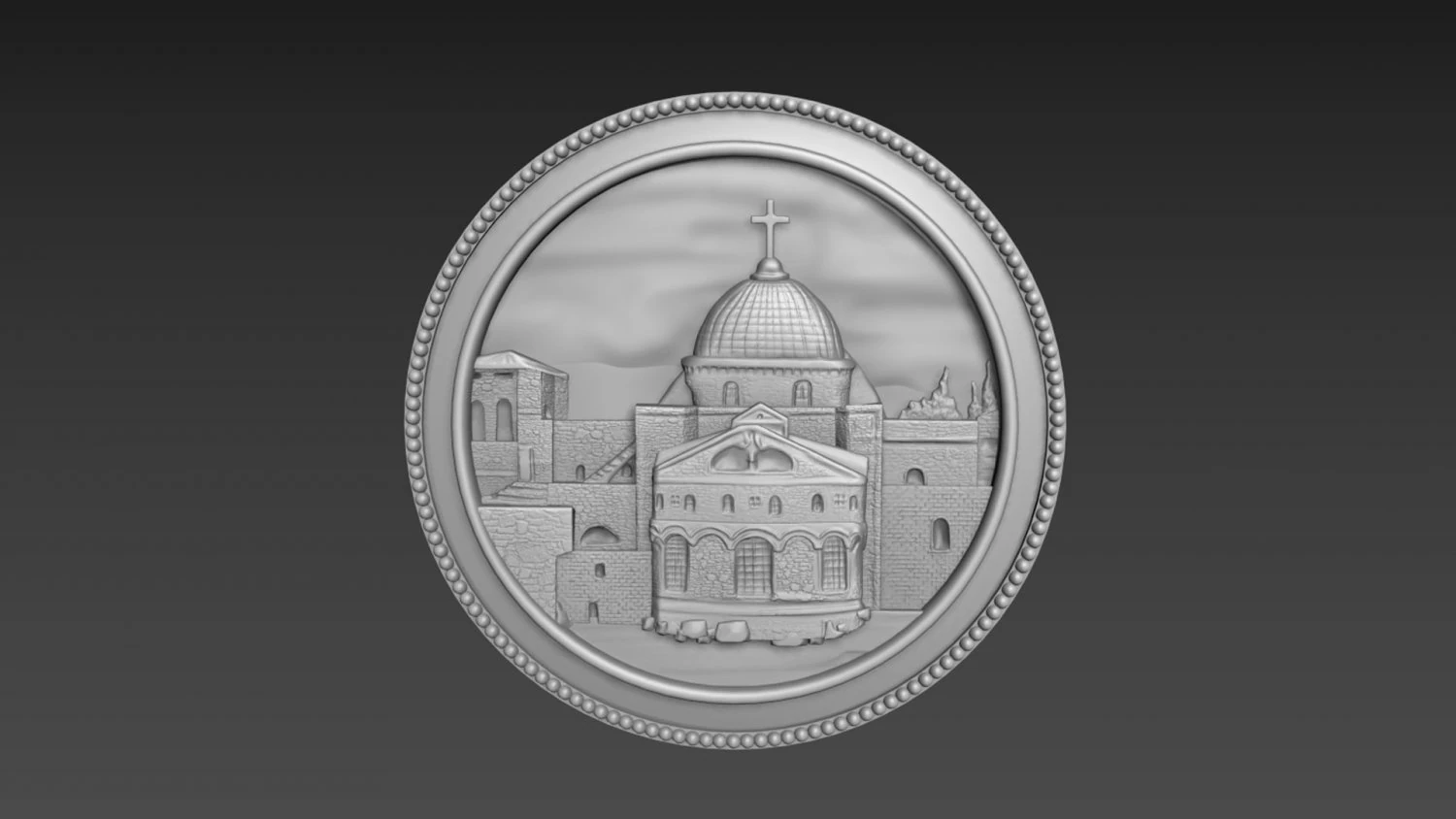 Church of the Holy Sepulcher Relief 3D Model .c4d .max .obj .3ds .fbx .stl .blend 