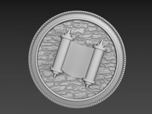 Torah Bas-Relief 3D Model