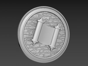 Torah Bas-Relief Model 3D