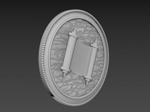 Torah Bas-Relief Model 3D