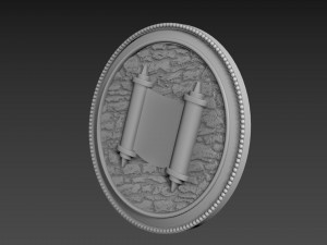 Torah Bas-Relief Model 3D