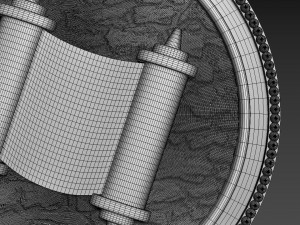 Torah Bas-Relief Model 3D