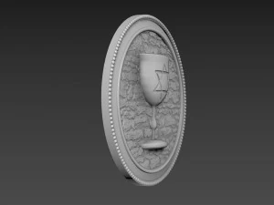 Holy Grail Bas-Relief 3D Model