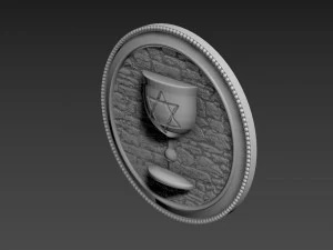 Holy Grail Bas-Relief 3D Model