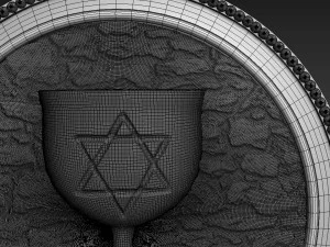 Holy Grail Bas-Relief 3D Model