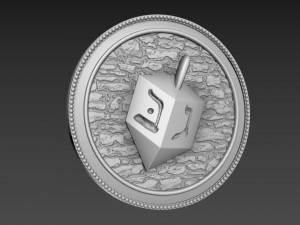 Hanukkah Bas-Relief 3D 모델