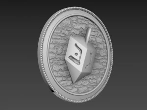Hanukkah Bas-Relief 3D Model