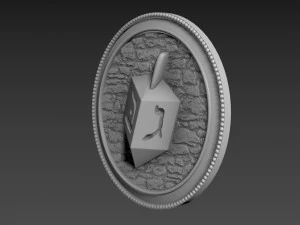 Hanukkah Bas-Relief 3D Model