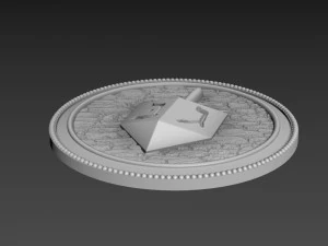 Hanukkah Bas-Relief 3D Model
