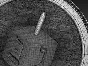 Hanukkah Bas-Relief 3D Model