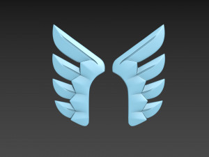 Wings stylized Model 3D