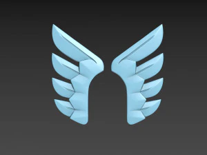 Stylizowane skrzydła Model 3D